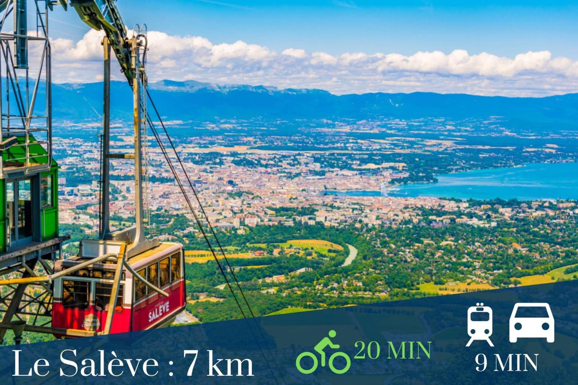 Homey Keola - Parking Prive Gratuit - Aux Portes De Geneve - Au Pied Du Tram - Appartement Avec 1 Chambre Et Un Grand Salon Avec Un Canape-Lit أمْبييّي المظهر الخارجي الصورة