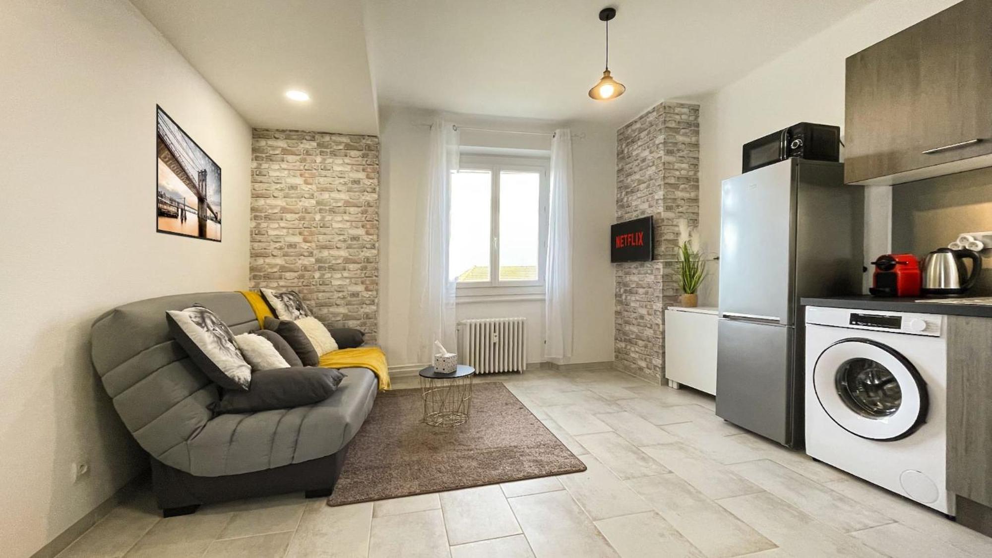 Homey Keola - Parking Prive Gratuit - Aux Portes De Geneve - Au Pied Du Tram - Appartement Avec 1 Chambre Et Un Grand Salon Avec Un Canape-Lit أمْبييّي المظهر الخارجي الصورة